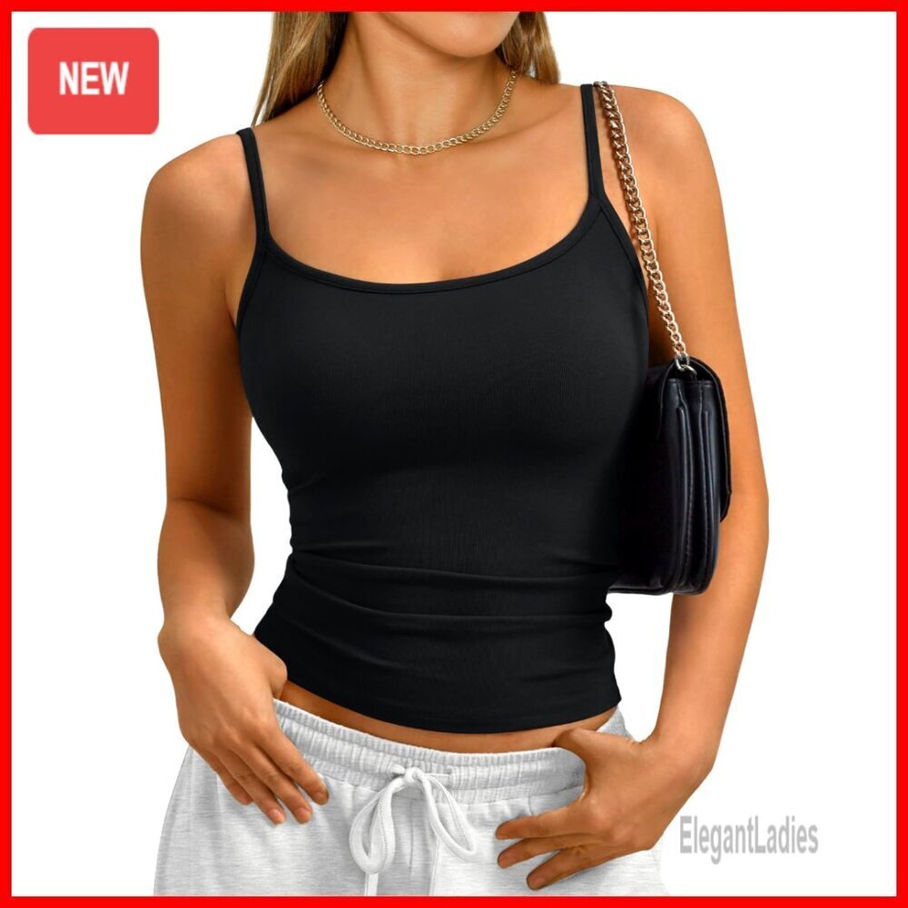 Slim Fit Tank Top with Adjustable Straps, Lightweight Material, Versatile Basic